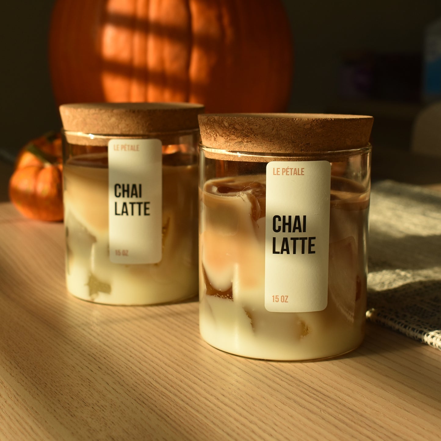 Chai Latte Scented Candle: Hand Poured Spice Blend, 15 oz