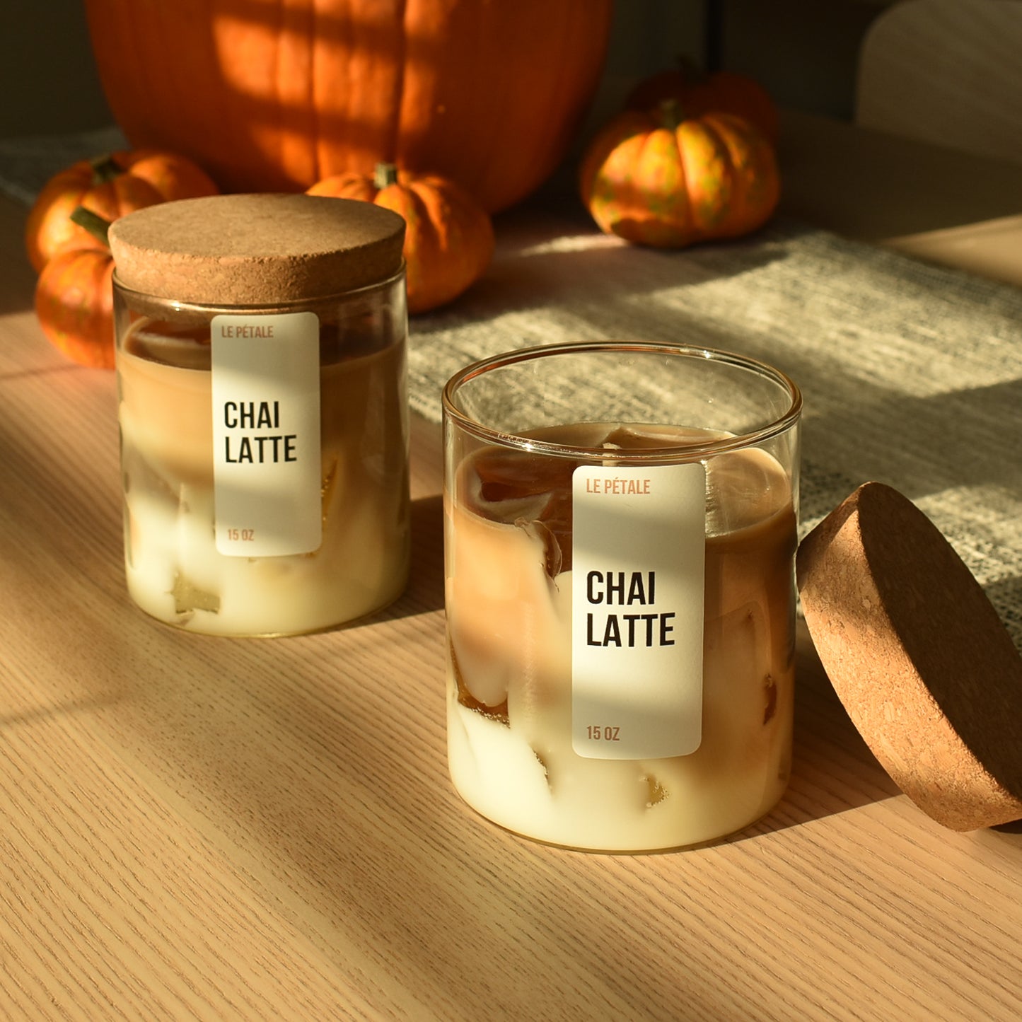 Chai Latte Scented Candle: Hand Poured Spice Blend, 15 oz