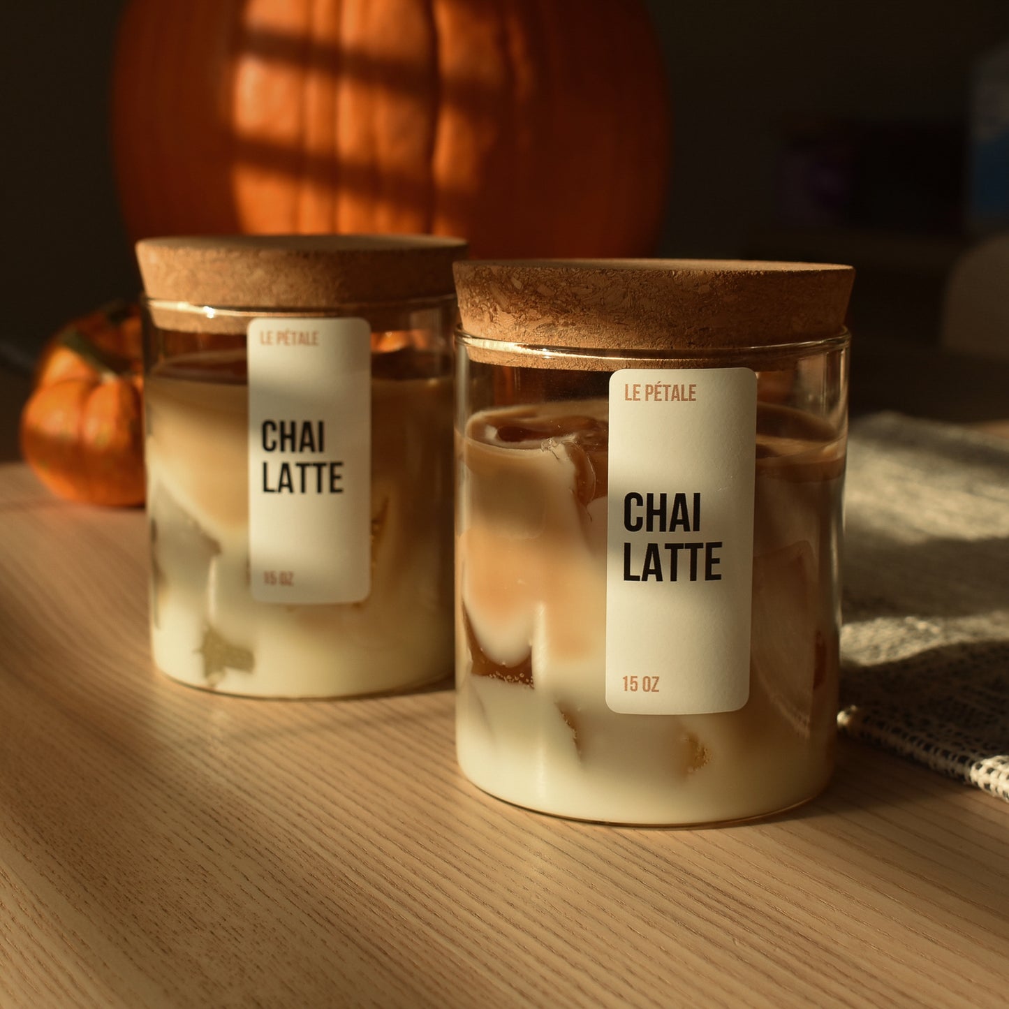 Chai Latte Scented Candle: Hand Poured Spice Blend, 15 oz