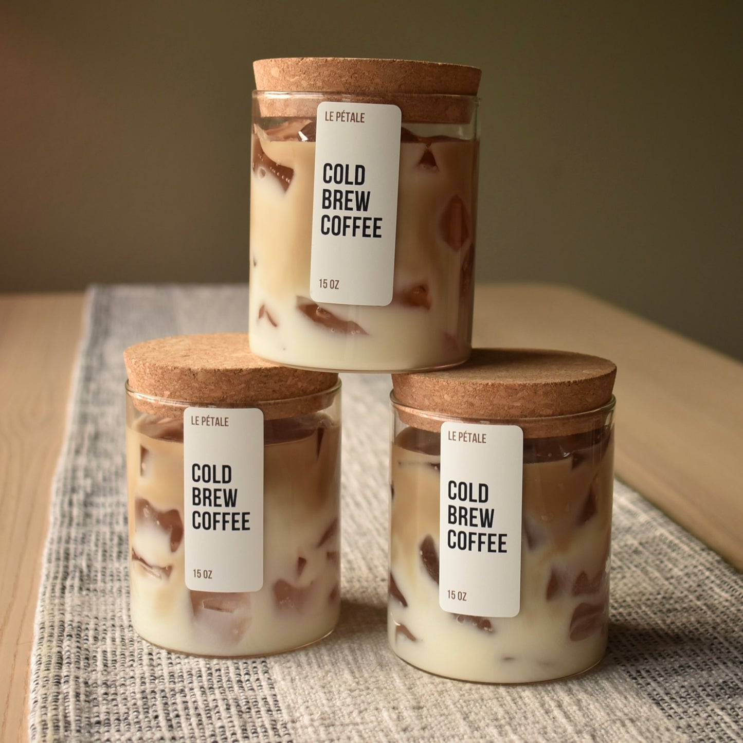 Iced Coffee Candle 15 oz | Iced Latte Coffee Scented Handmade Candle | Cold Brew Coffee Candle