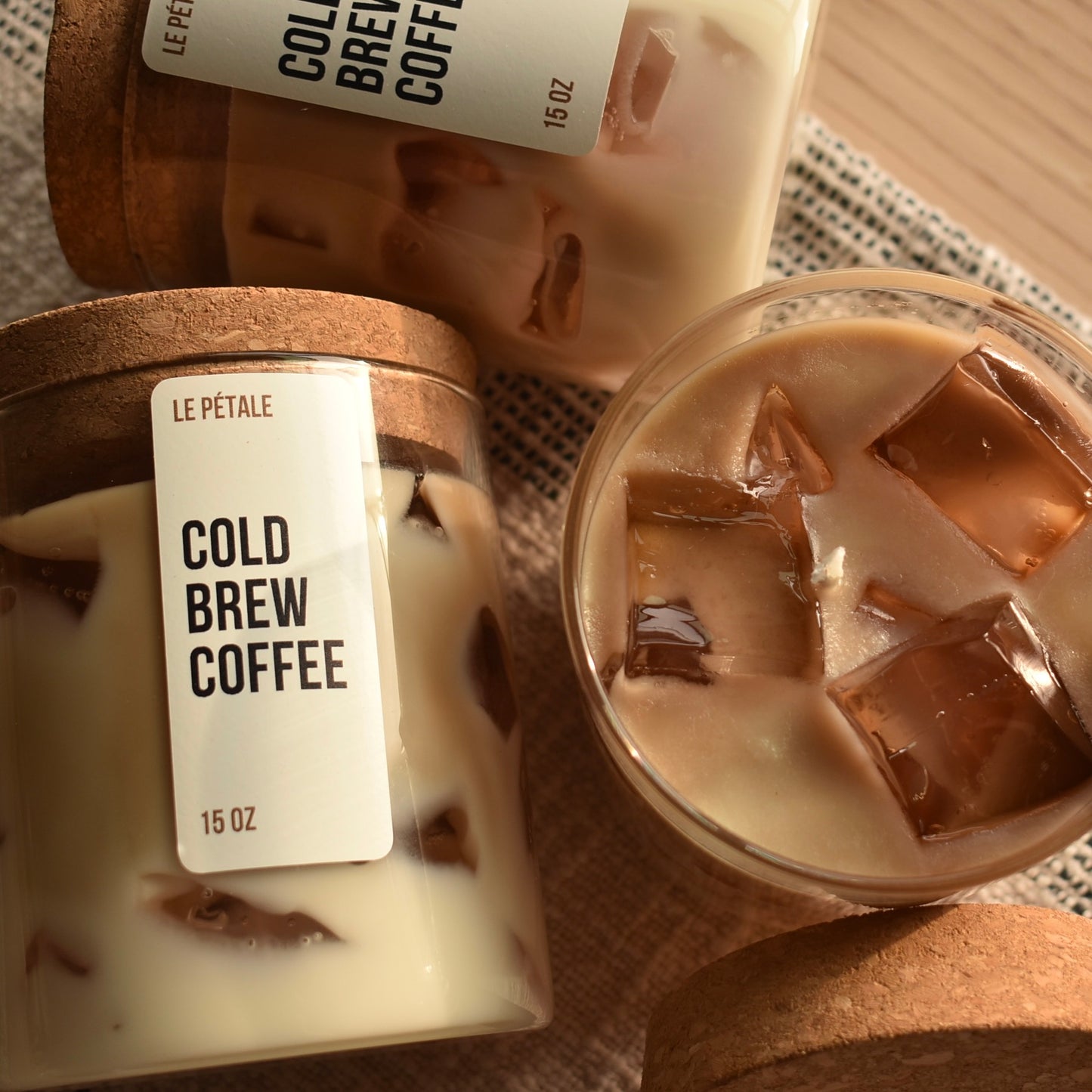 Iced Coffee Candle 15 oz | Iced Latte Coffee Scented Handmade Candle | Cold Brew Coffee Candle