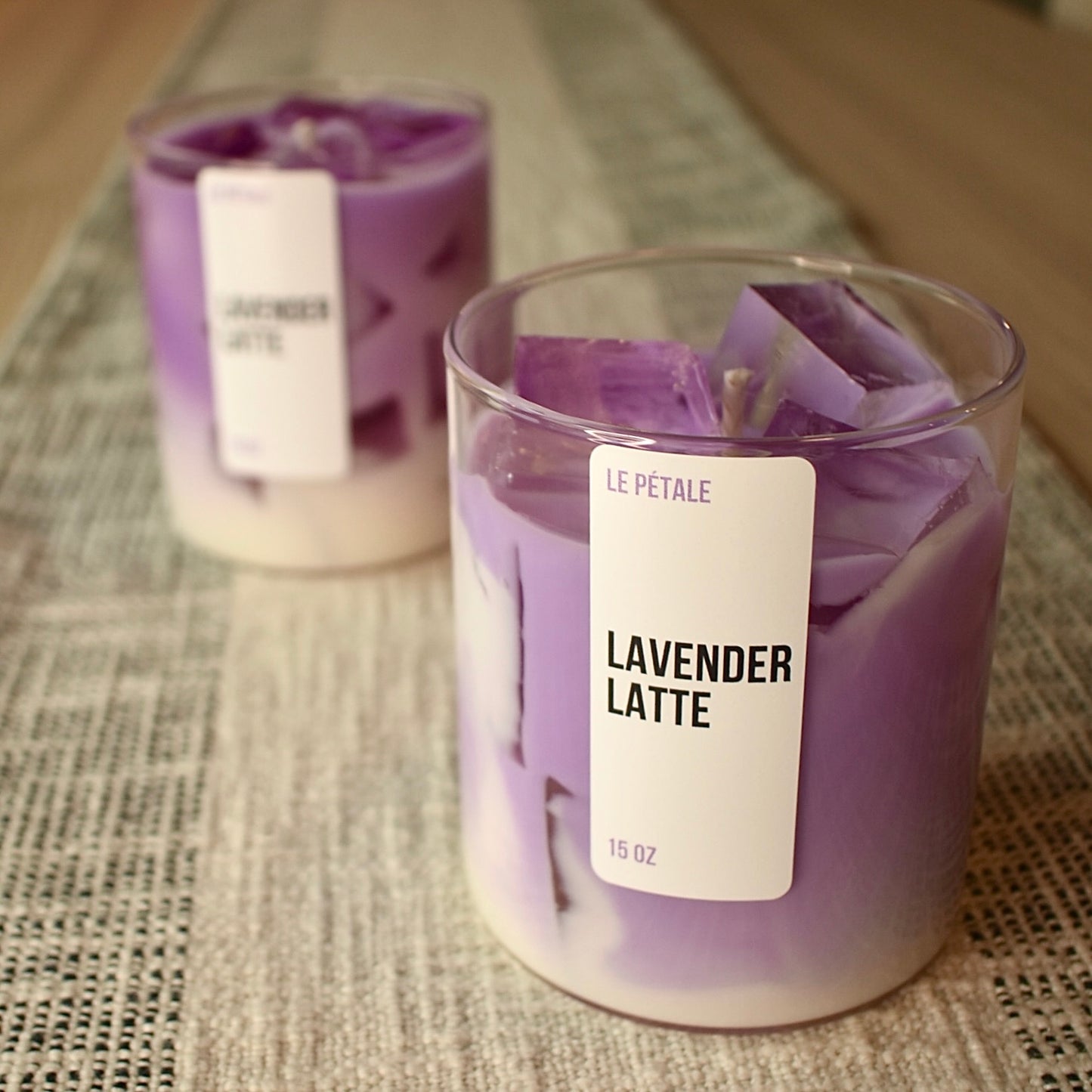 Iced Lavender Latte Candle 15 oz | Iced Latte Lavender Scented Handmade Candle