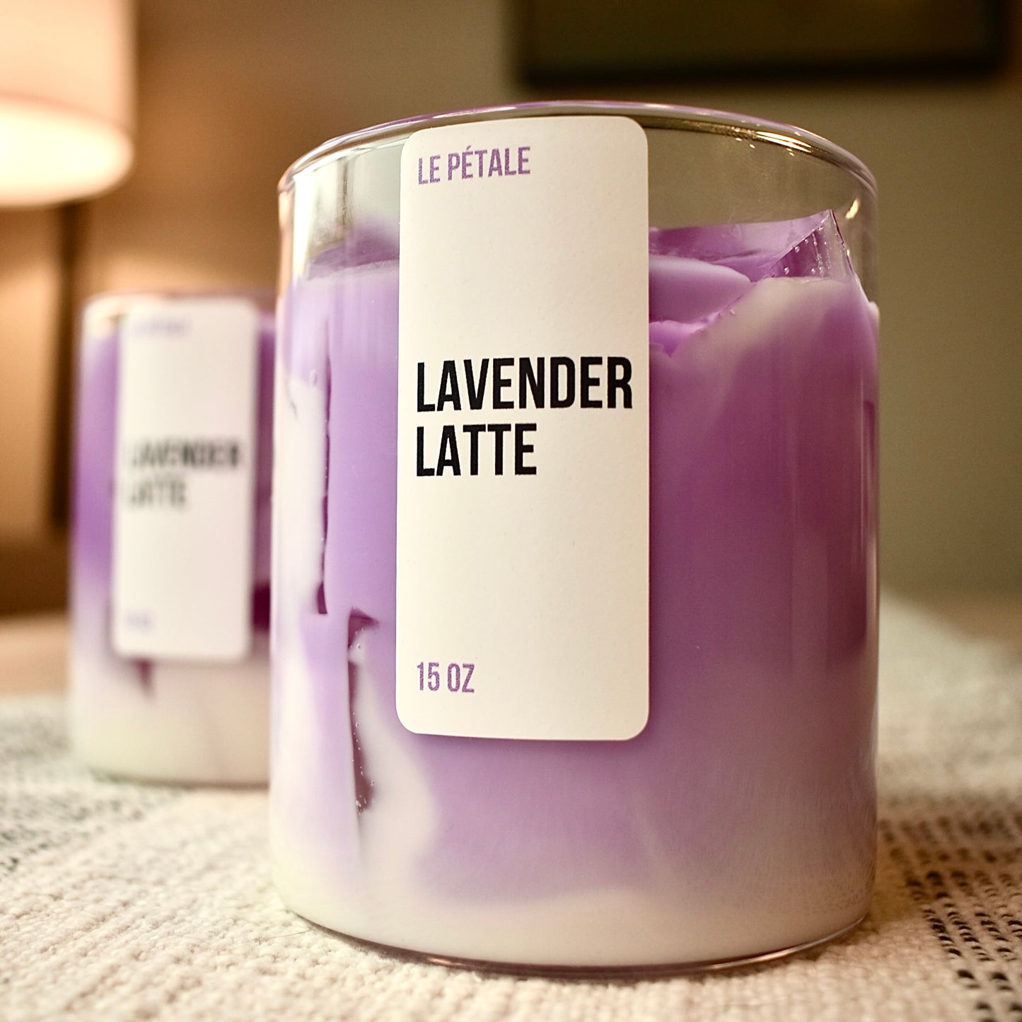 Iced Lavender Latte Candle 15 oz | Iced Latte Lavender Scented Handmade Candle