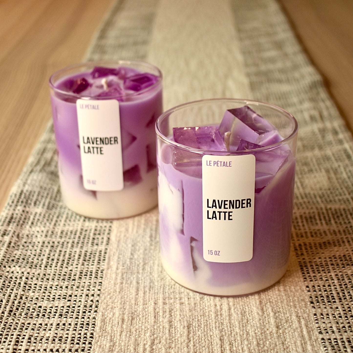 Iced Lavender Latte Candle 15 oz | Iced Latte Lavender Scented Handmade Candle