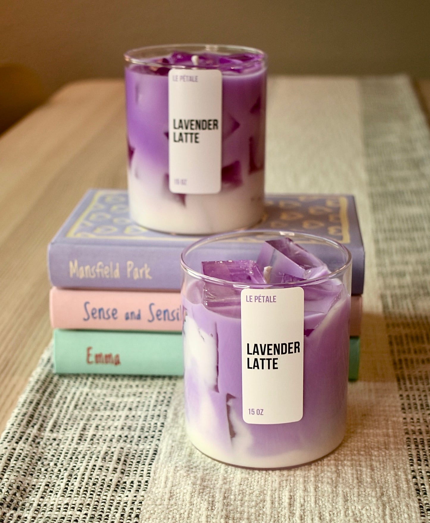 Iced Lavender Latte Candle 15 oz | Iced Latte Lavender Scented Handmade Candle